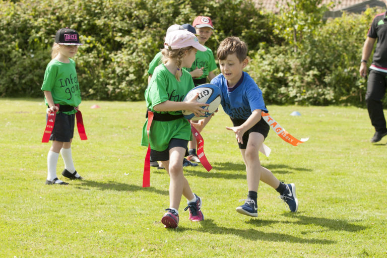 Infant games tag rugby