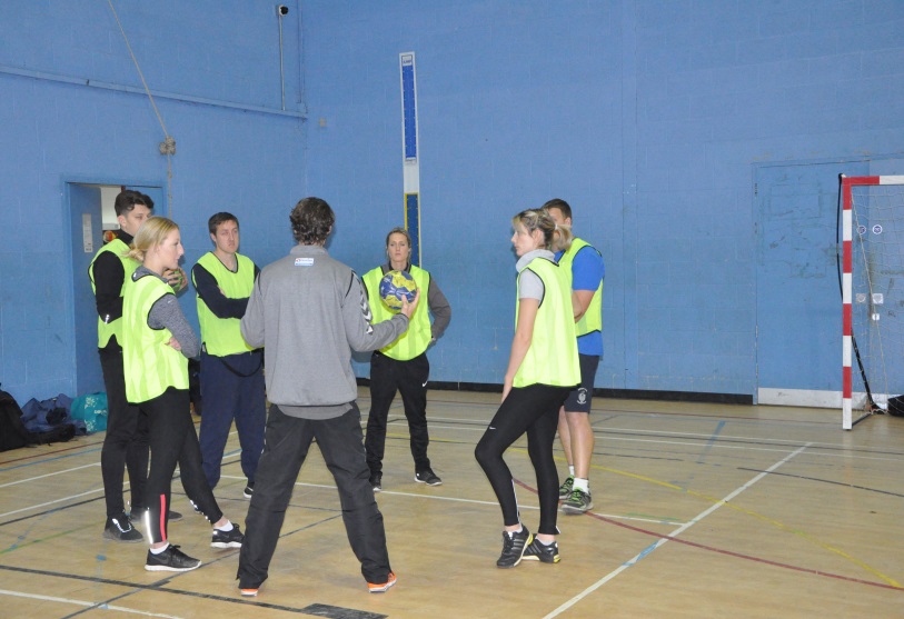 photo of handball coaching session
