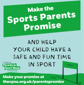 Make the Sports Parents Promise and help your child have a safe and fun time in sport