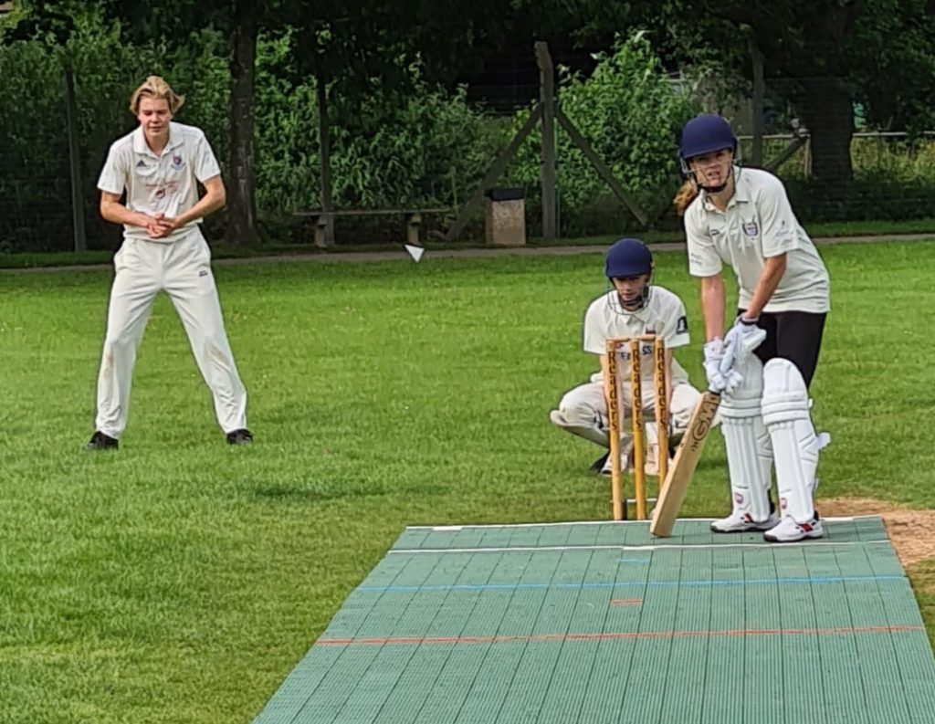 playing cricket