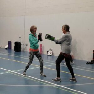 two people shadow boxing active kent & medway