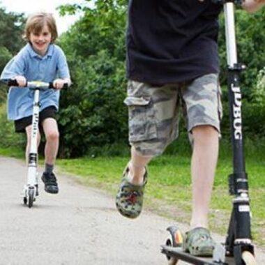 boys on scooters