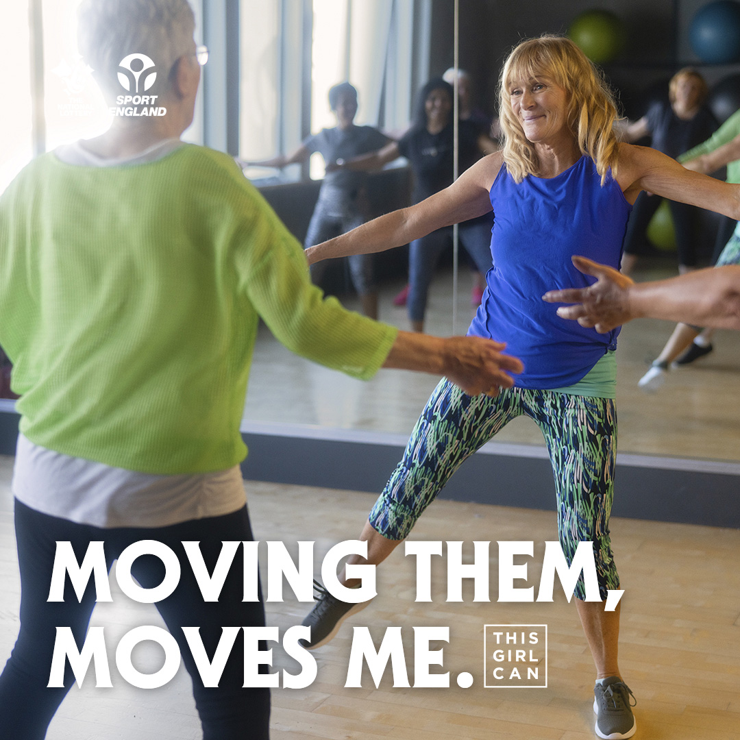 female instructor teaching an exercise class in a studio