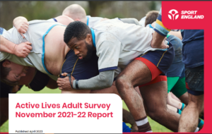 front cover of survey report featuring men playing rugby