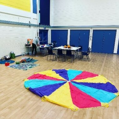 sports hall with games and equipment