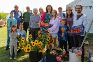 Group of families with plants