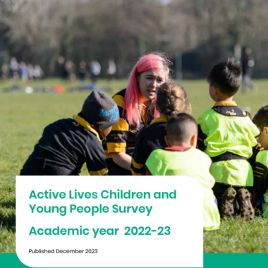Front cover of Sport England Active Lives CYP Report 2022-23