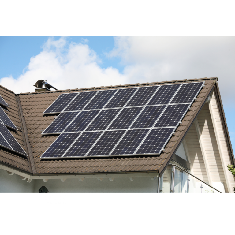 solar panels on a roof