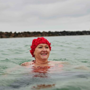 lady swimming