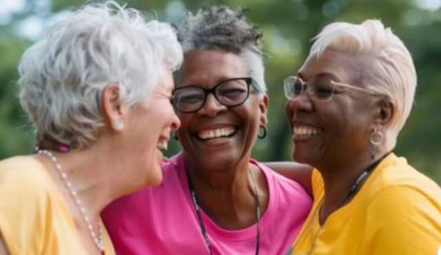 ladies smiling