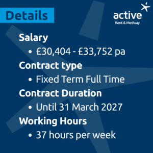 Salary £30,404 - £33,752 pa Contract type Fixed Term Full Time Contract Duration Until 31 March 2027 Working Hours 37 hours per week