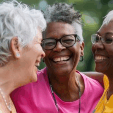 ladies smiling