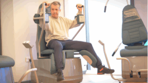 man on exercise machine