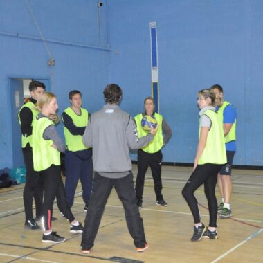 photo of handball coaching session